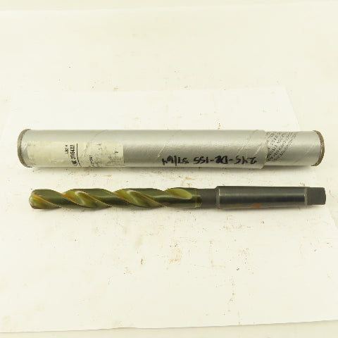 37/64" Dia. 2 Flute Twist Drill 2MT Taper 9" OAL
