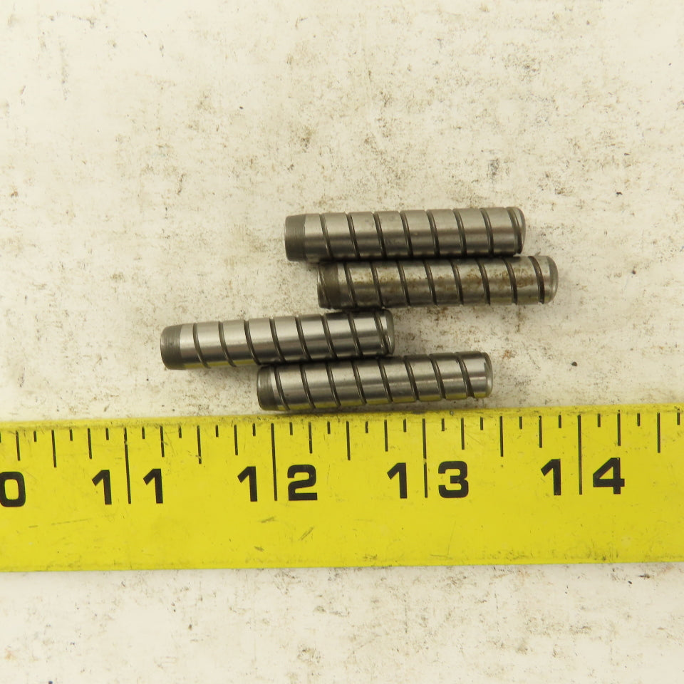 5/16" x 1-1/2" Alloy Steel Spiral Groove Pull Dowel Pin 10-32 Lot Of 4