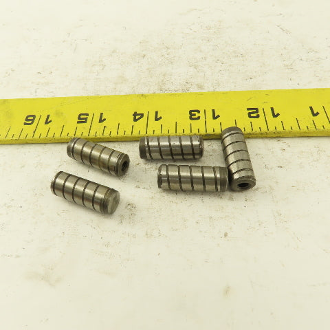 3/8" x 1" Alloy Steel Spiral Groove Pull Dowel Pin 10-32 Lot Of 5