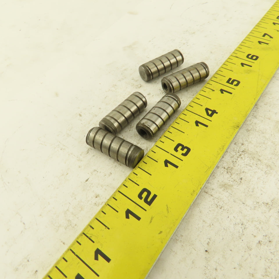 3/8" x 1" Alloy Steel Spiral Groove Pull Dowel Pin 10-32 Lot Of 5