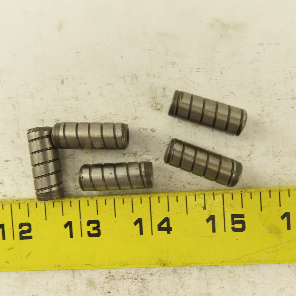 3/8" x 1" Alloy Steel Spiral Groove Pull Dowel Pin 10-32 Lot Of 5