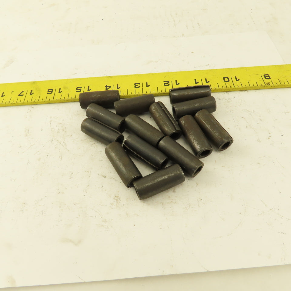 1/2" x 1-1/4" Coiled Steel Spring Pin Black Oxide Lot of 14