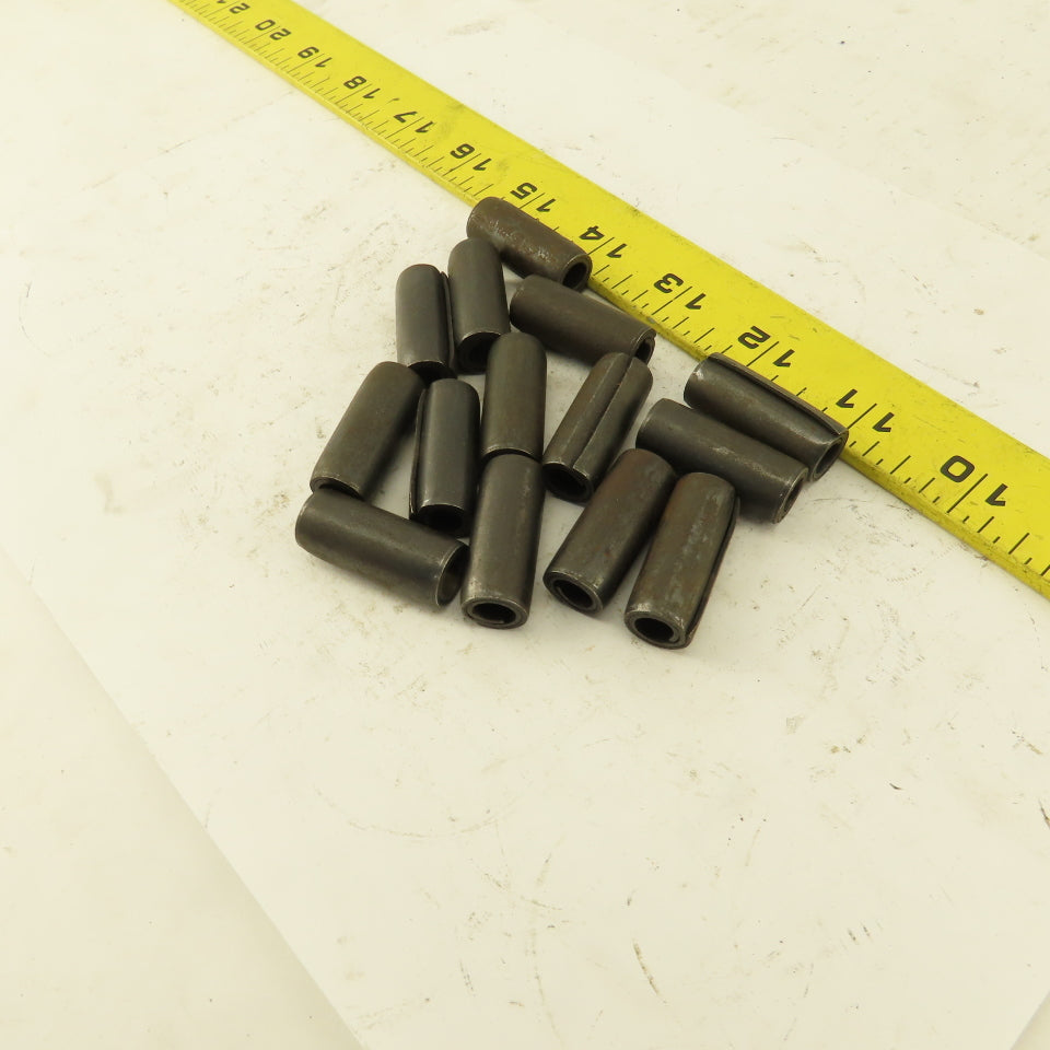 1/2" x 1-1/4" Coiled Steel Spring Pin Black Oxide Lot of 14