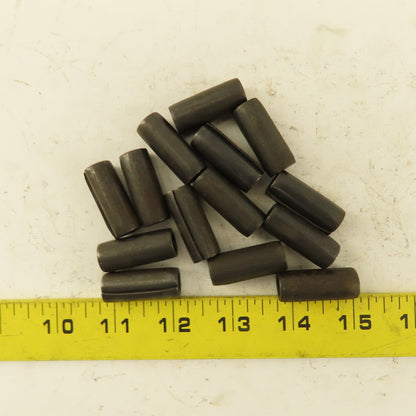 1/2" x 1-1/4" Coiled Steel Spring Pin Black Oxide Lot of 14