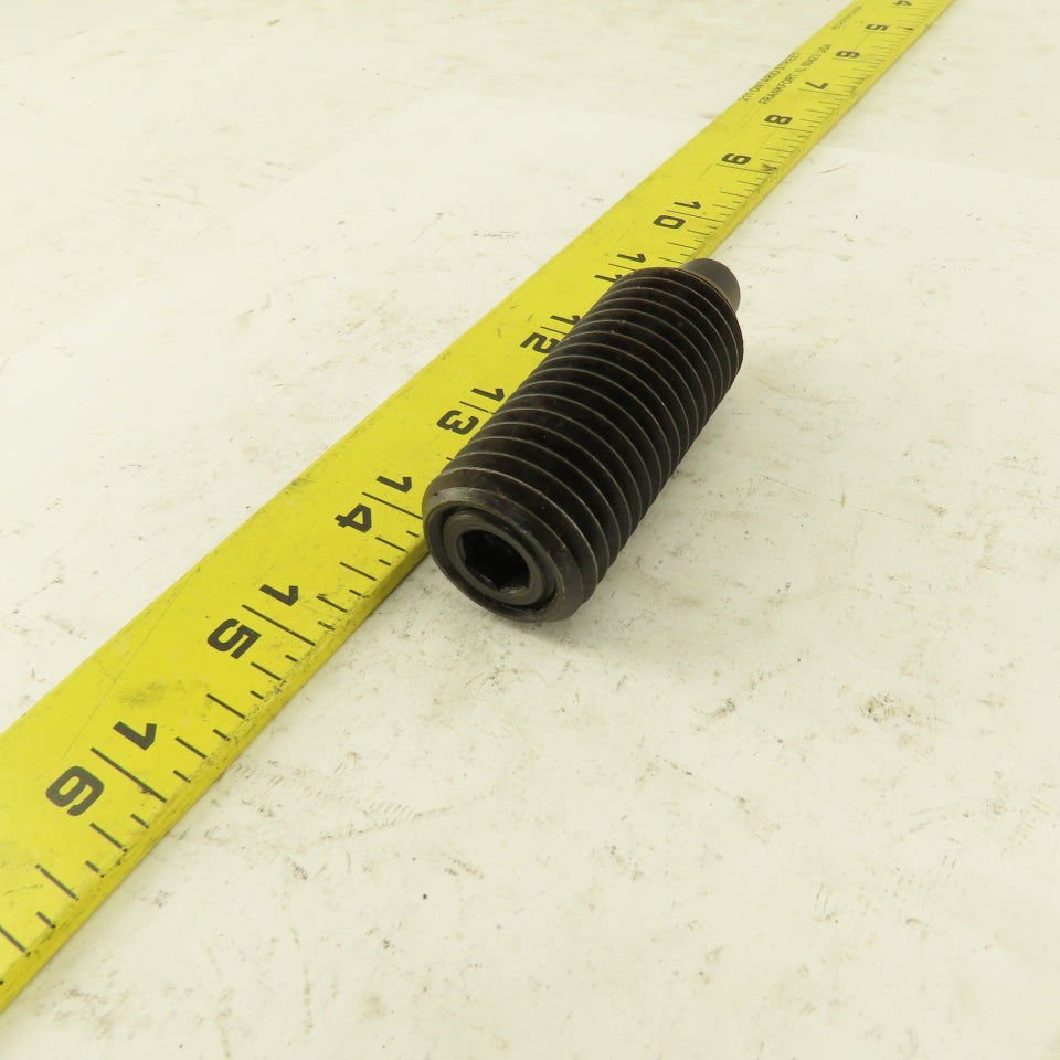 1"-8 Hex Steel Standard Spring Plunger 1/2" Steel Nose 2-7/8" OAL