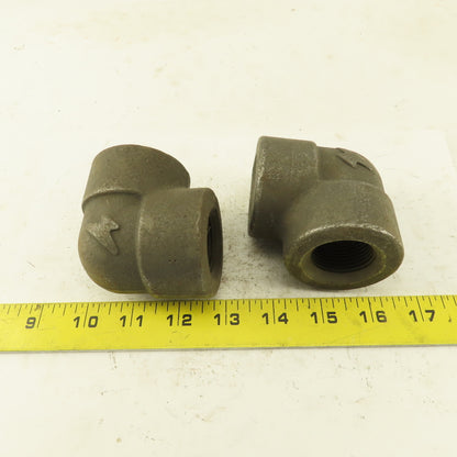 Anvil SA/A105 B16 CAB685 90° Elbow Pipe Fitting Female Threads 1" Lot of 2