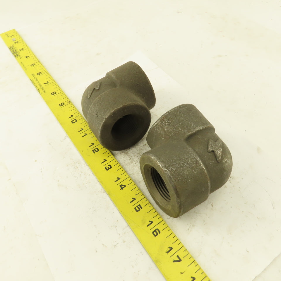 Anvil SA/A105 B16 CAB685 90° Elbow Pipe Fitting Female Threads 1" Lot of 2