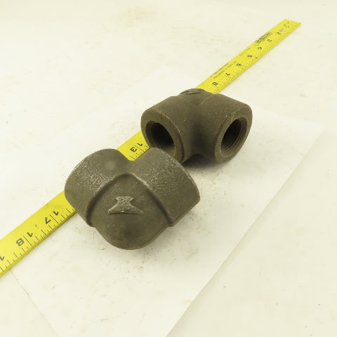 Anvil SA/A105 B16 CAB685 90° Elbow Pipe Fitting Female Threads 1" Lot of 2