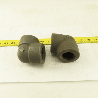 Anvil SA/A105 B16 CAB685 90° Elbow Pipe Fitting Female Threads 1" Lot of 2