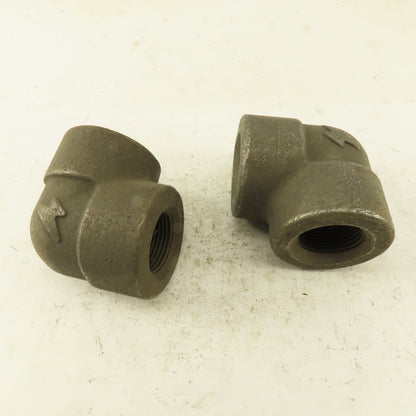 Anvil SA/A105 B16 CAB685 90° Elbow Pipe Fitting Female Threads 1" Lot of 2