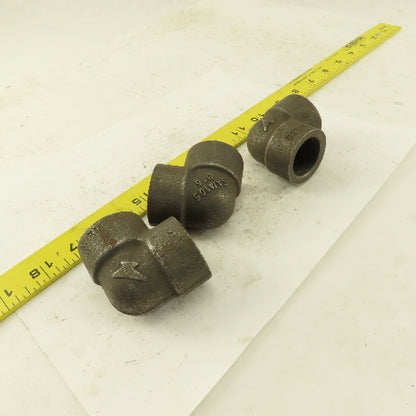 Anvil SA/A105 B16 3/4" Socket Weld Forged Carbon Steel 90° Elbow Lot of 3