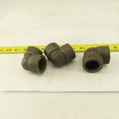 Anvil SA/A105 B16 3/4" Socket Weld Forged Carbon Steel 90° Elbow Lot of 3