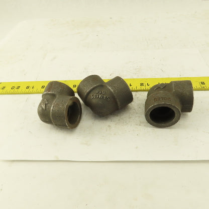 Anvil SA/A105 B16 3/4" Socket Weld Forged Carbon Steel 90° Elbow Lot of 3