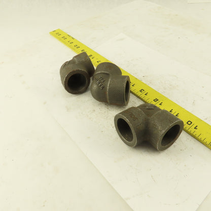 Anvil SA/A105 B16 3/4" Socket Weld Forged Carbon Steel 90° Elbow Lot of 3