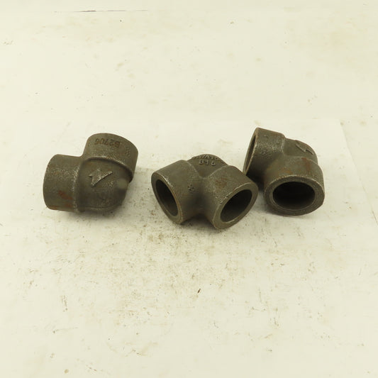 Anvil SA/A105 B16 3/4" Socket Weld Forged Carbon Steel 90° Elbow Lot of 3