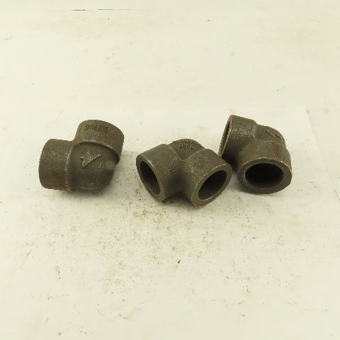 Anvil SA/A105 B16 3/4" Socket Weld Forged Carbon Steel 90° Elbow Lot of 3