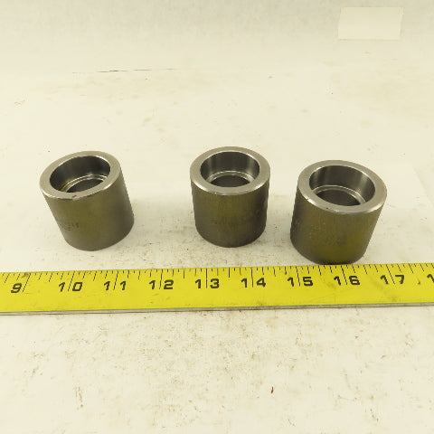 SA/A105 B16 1" Socket Weld Forged Carbon Steel Connector Lot of 3