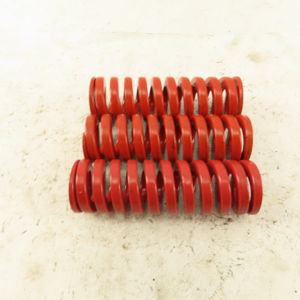 RED Die Spring 1/2" ID x 1" OD 3" OAL Square Wire 0.1720" Thick Lot Of 3
