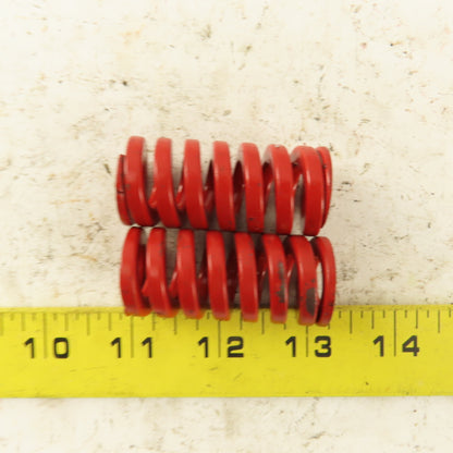 RED Die Spring 1/2" ID x 1" OD 2" OAL Square Wire 0.165" Thick Lot Of 2