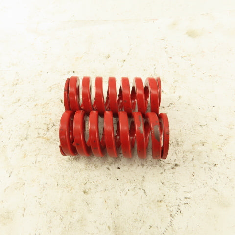 RED Die Spring 1/2" ID x 1" OD 2" OAL Square Wire 0.165" Thick Lot Of 2