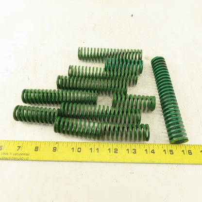 Misc. Die Spring GREEN 1/2" ID x 1" OD Different Lengths 6", 4-1/2" Lot Of 11