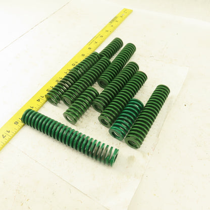 Misc. Die Spring GREEN 1/2" ID x 1" OD Different Lengths 6", 4-1/2" Lot Of 11