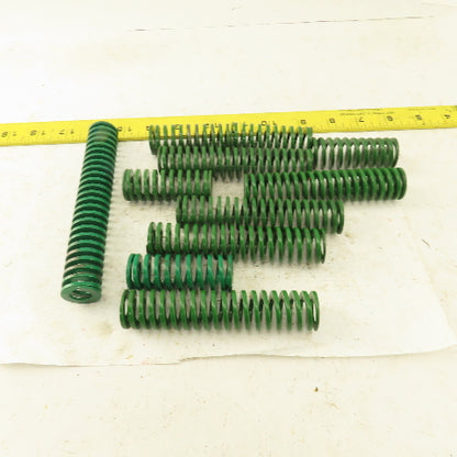 Misc. Die Spring GREEN 1/2" ID x 1" OD Different Lengths 6", 4-1/2" Lot Of 11