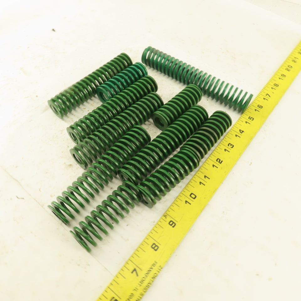 Misc. Die Spring GREEN 1/2" ID x 1" OD Different Lengths 6", 4-1/2" Lot Of 11