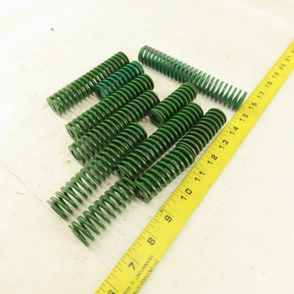 Misc. Die Spring GREEN 1/2" ID x 1" OD Different Lengths 6", 4-1/2" Lot Of 11