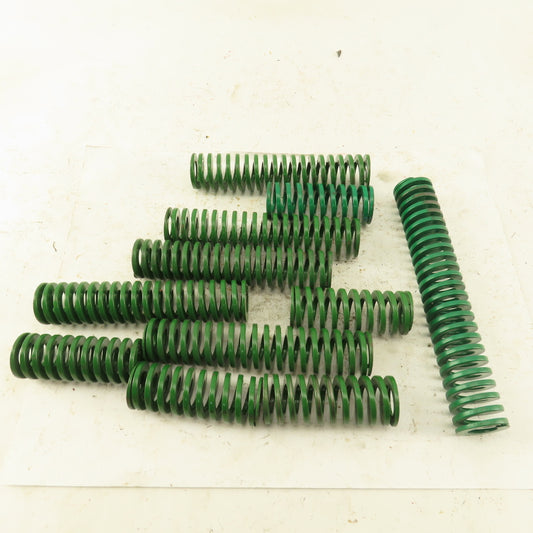 Misc. Die Spring GREEN 1/2" ID x 1" OD Different Lengths 6", 4-1/2" Lot Of 11