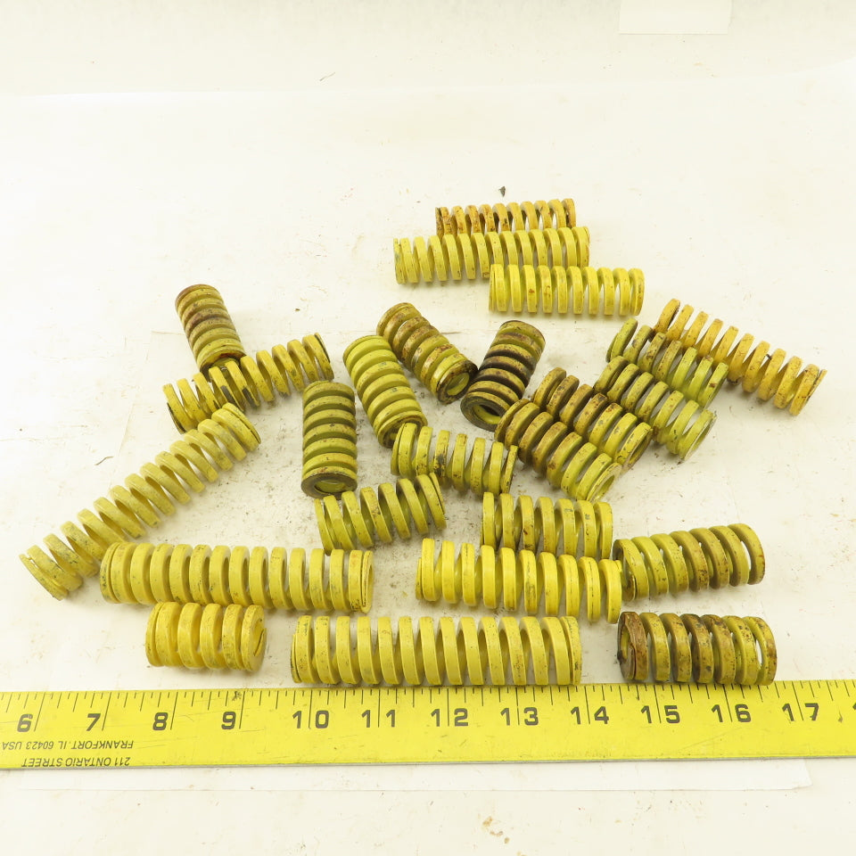 Misc. YELLOW Die Spring Length Assortment 1/2" OD x 1" OD 0.1820 Thick Lot Of 24