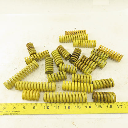 Misc. YELLOW Die Spring Length Assortment 1/2" OD x 1" OD 0.1820 Thick Lot Of 24
