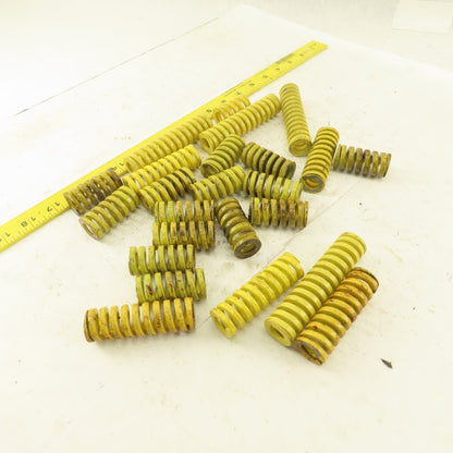 Misc. YELLOW Die Spring Length Assortment 1/2" OD x 1" OD 0.1820 Thick Lot Of 24