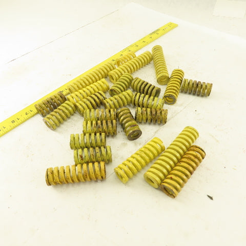 Misc. YELLOW Die Spring Length Assortment 1/2" OD x 1" OD 0.1820 Thick Lot Of 24