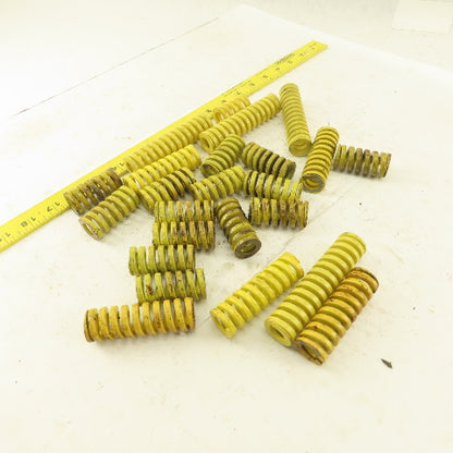 Misc. YELLOW Die Spring Length Assortment 1/2" OD x 1" OD 0.1820 Thick Lot Of 24