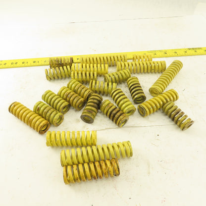 Misc. YELLOW Die Spring Length Assortment 1/2" OD x 1" OD 0.1820 Thick Lot Of 24