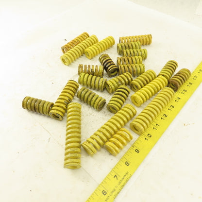 Misc. YELLOW Die Spring Length Assortment 1/2" OD x 1" OD 0.1820 Thick Lot Of 24