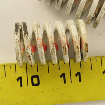 White RED Stripe Die Spring 1/2" ID x 1" OD Square Wire 0.1165" Thick Lot Of 12