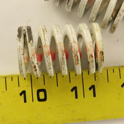 White RED Stripe Die Spring 1/2" ID x 1" OD Square Wire 0.1165" Thick Lot Of 12