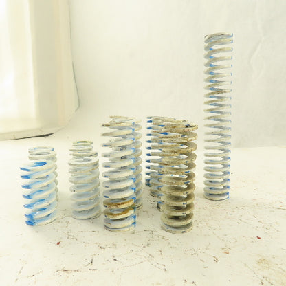 White Blue Stripe Die Spring 1/2" ID x 1" OD Wire 0.1655" Thick Lot Of 15