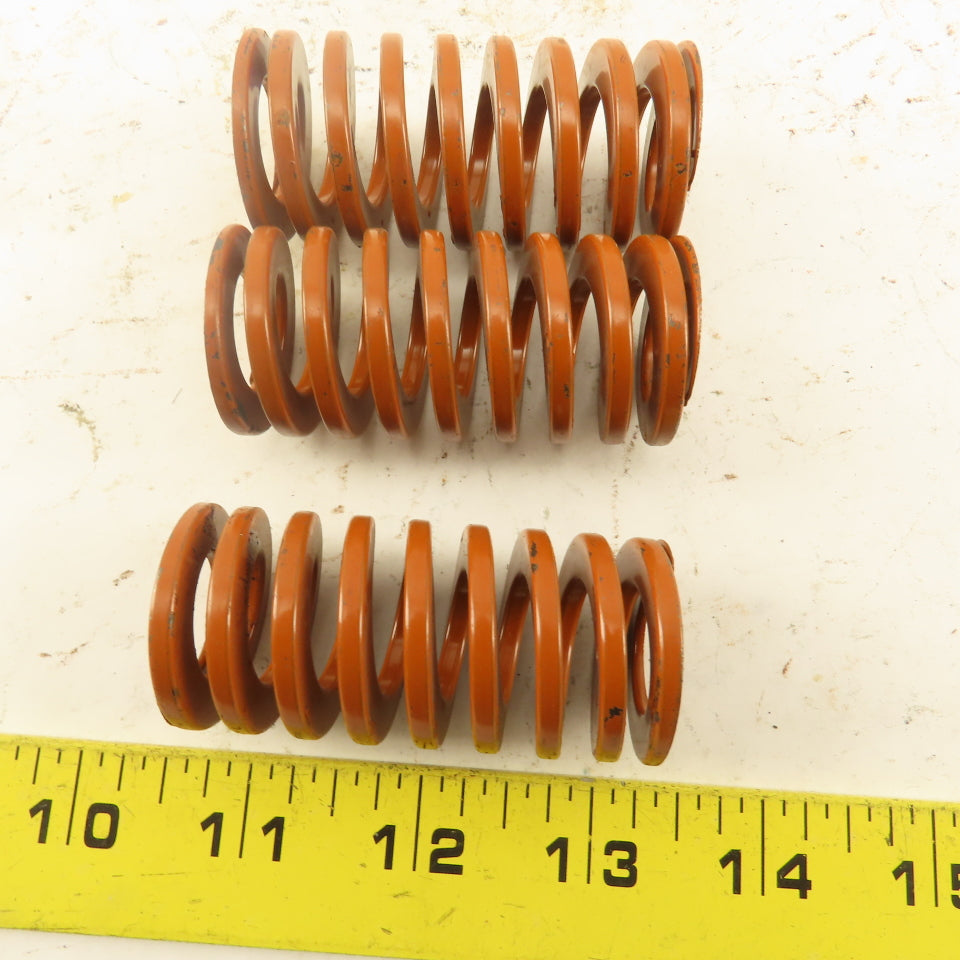 5/8" x 1-1/4" OD BROWN Die Spring 0.1295" Square Wire Lot Of 3