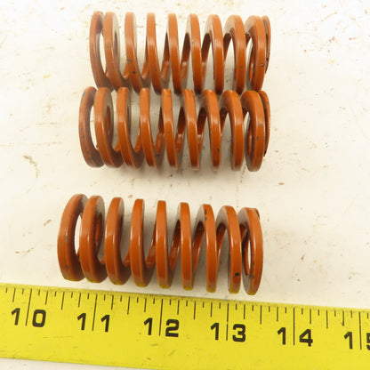 5/8" x 1-1/4" OD BROWN Die Spring 0.1295" Square Wire Lot Of 3