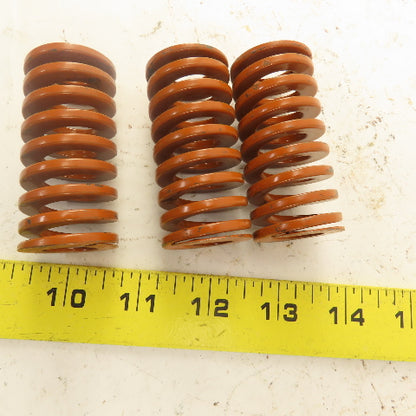 5/8" x 1-1/4" OD BROWN Die Spring 0.1295" Square Wire Lot Of 3