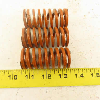 5/8" x 1-1/4" OD BROWN Die Spring 0.1295" Square Wire Lot Of 3