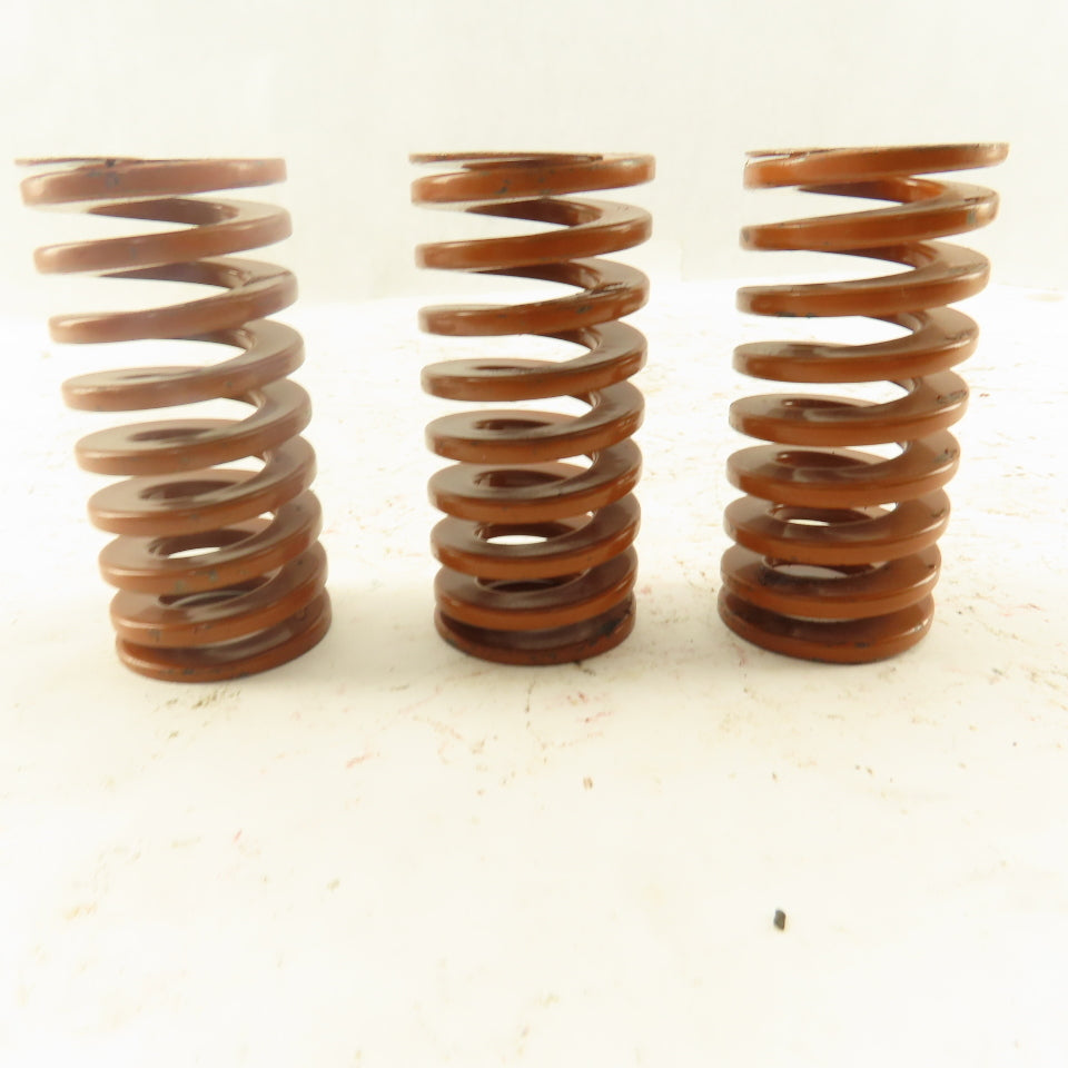 5/8" x 1-1/4" OD BROWN Die Spring 0.1295" Square Wire Lot Of 3