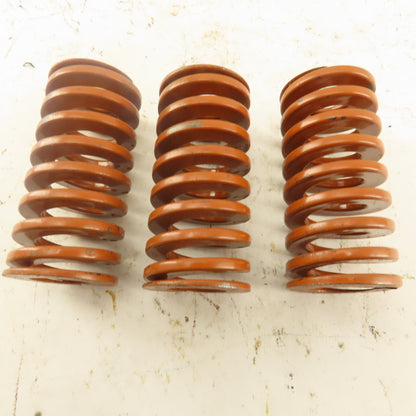5/8" x 1-1/4" OD BROWN Die Spring 0.1295" Square Wire Lot Of 3