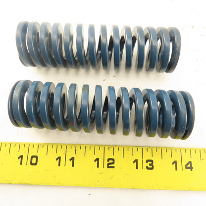 Blue Die Spring 5/8" ID x 1-1/4" OD .1570" Wire 4" Long Lot Of 2