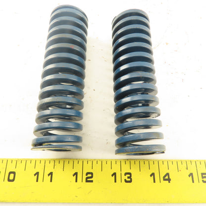 Blue Die Spring 5/8" ID x 1-1/4" OD .1570" Wire 4" Long Lot Of 2