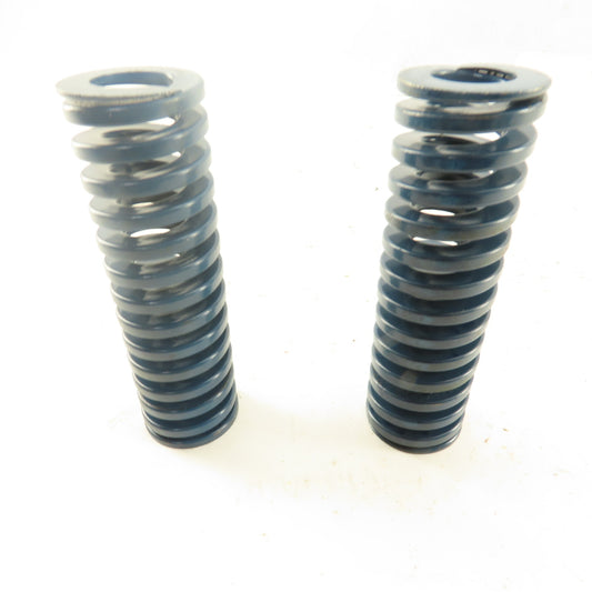 Blue Die Spring 5/8" ID x 1-1/4" OD .1570" Wire 4" Long Lot Of 2