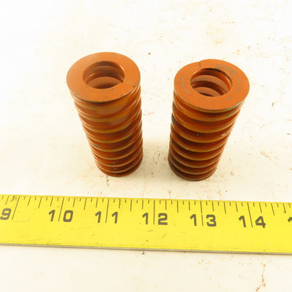 Brown Die Spring 5/8" ID x 1-1/4" OD .1250" Wire 2-1/2" Long Lot Of 2